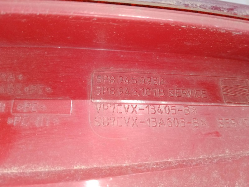 Recambio de piloto trasero porton izquierdo para seat altea xl (5p5, 5p8) 2.0 tdi 16v 4x4 referencia OEM IAM   