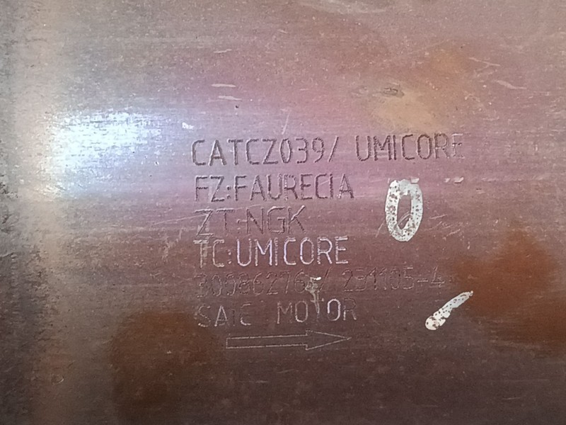 Recambio de catalizador para mg zs suv (azs1) 1.0 t-gdi referencia OEM IAM 30086276 CZ039 