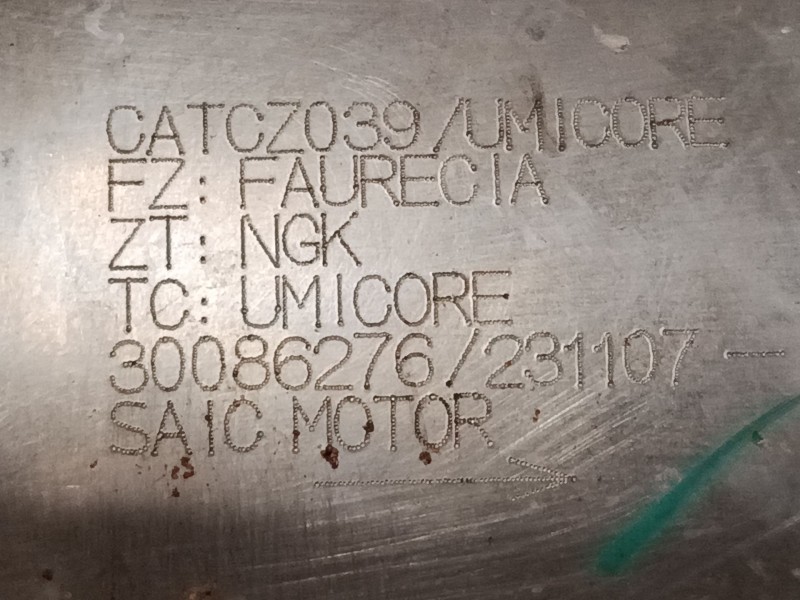 Recambio de catalizador para mg zs suv (azs1) 1.0 t-gdi referencia OEM IAM 30086276 CZ039 