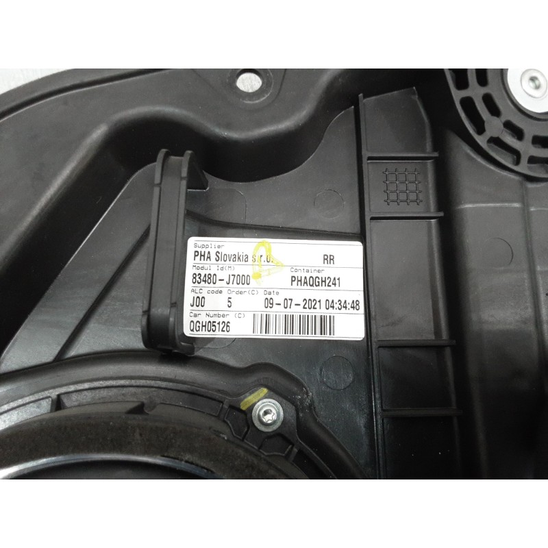 Recambio de elevalunas electrico trasero derecho para kia ceed tourer (cd) 1.6 crdi 136 referencia OEM IAM 83480J7000  