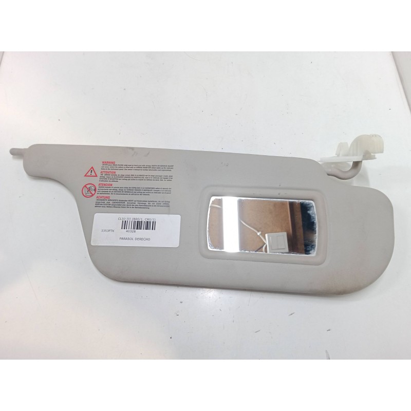 Recambio de parasol derecho para renault clio iii (br0/1, cr0/1) 1.5 dci (br17, cr17) referencia OEM IAM   