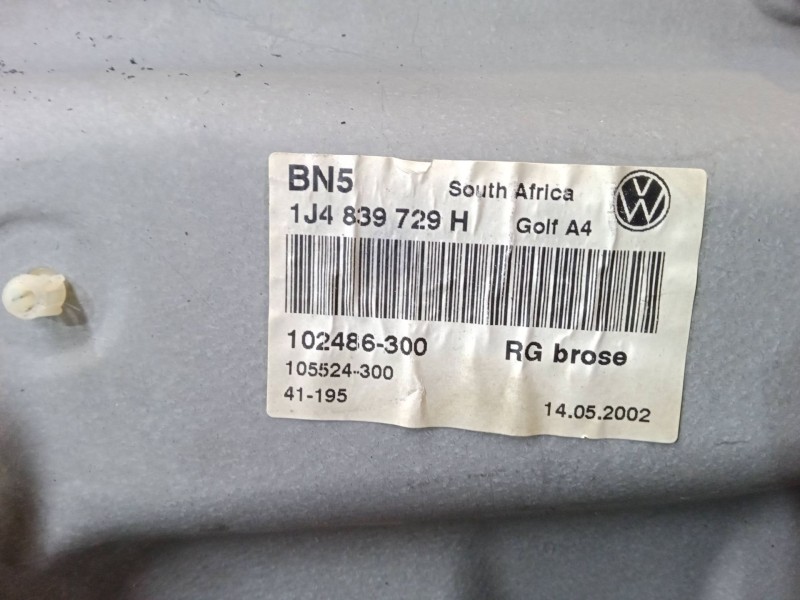 Recambio de elevalunas electrico trasero izquierdo para volkswagen golf iv (1j1) 1.6 16v referencia OEM IAM   