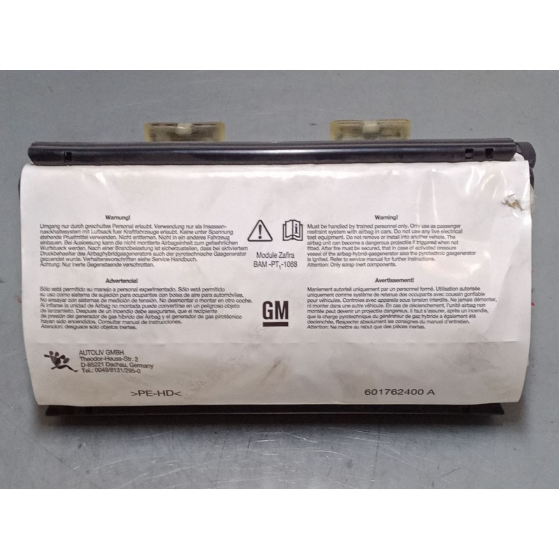 Recambio de airbag salpicadero para opel zafira b furgoneta/monovolumen (a05) 1.9 cdti van (m75) referencia OEM IAM 13111177  