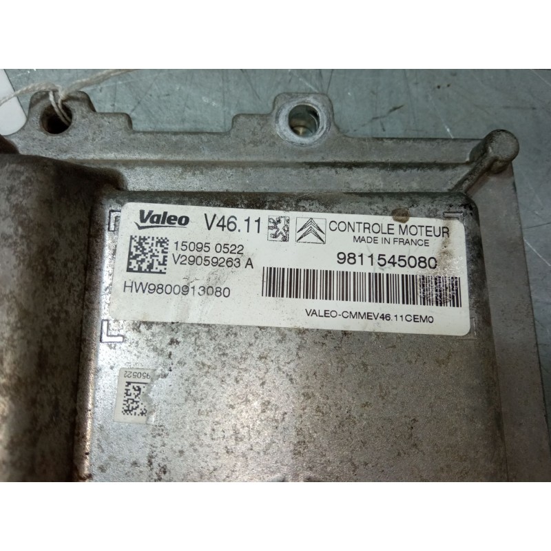 Recambio de centralita motor uce para citroën c4 cactus 1.2 vti 82 referencia OEM IAM 9811545080  