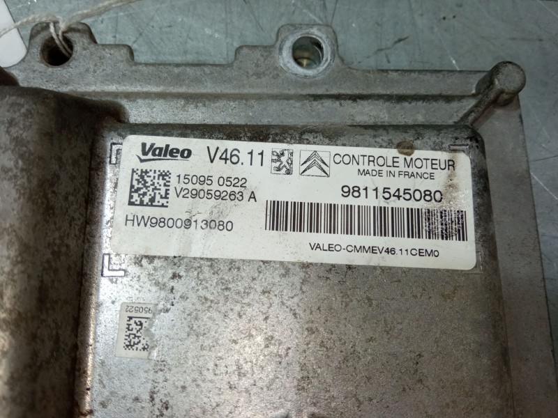 Recambio de centralita motor uce para citroën c4 cactus 1.2 vti 82 referencia OEM IAM 9811545080  