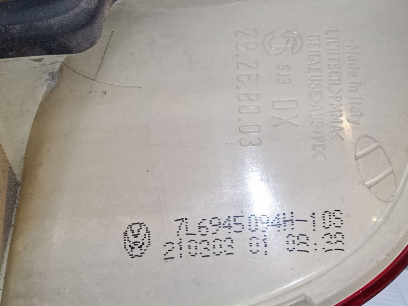 Recambio de piloto trasero porton derecho para volkswagen touareg (7la, 7l6, 7l7) 5.0 v10 tdi referencia OEM IAM   