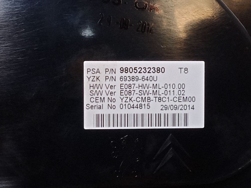 Recambio de cuadro instrumentos para peugeot 5008 (0u_, 0e_) 1.6 bluehdi 120 referencia OEM IAM 9805232380  