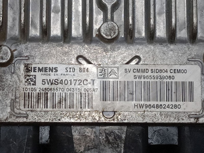 Recambio de centralita motor uce para citroën c3 pluriel (hb_) 1.4 hdi referencia OEM IAM 9648624280 5WS40172CT 