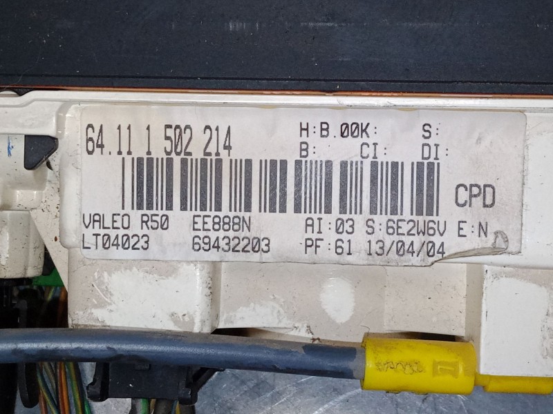 Recambio de mando calefaccion / a/a para mini mini (r50, r53) one referencia OEM IAM 64111502214  