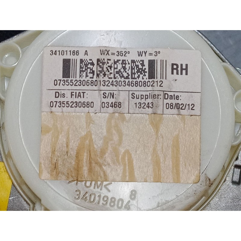 Recambio de cinturon seguridad delantero derecho para fiat 500 c (312_) 1.3 d multijet (312cxe1a, 312axe1a) referencia OEM IAM 0