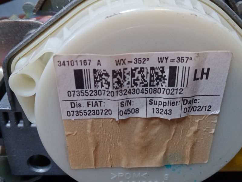 Recambio de cinturon seguridad delantero izquierdo para fiat 500 c (312_) 1.3 d multijet (312cxe1a, 312axe1a) referencia OEM IAM