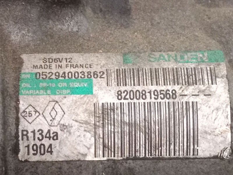 Recambio de compresor a/a para renault modus / grand modus (f/jp0_) 1.2 16v (jp0w) referencia OEM IAM 8200819568  