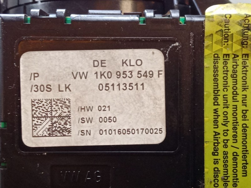 Recambio de mando luces para volkswagen touran (1t1, 1t2) 1.9 tdi referencia OEM IAM 1K0953549F  