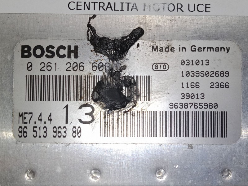 Recambio de centralita motor uce para citroën xsara (n1) 1.6 16v referencia OEM IAM 9651396380  