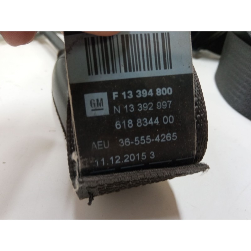 Recambio de cinturon seguridad delantero derecho para opel zafira tourer c (p12) 1.6 cdti (75) referencia OEM IAM   