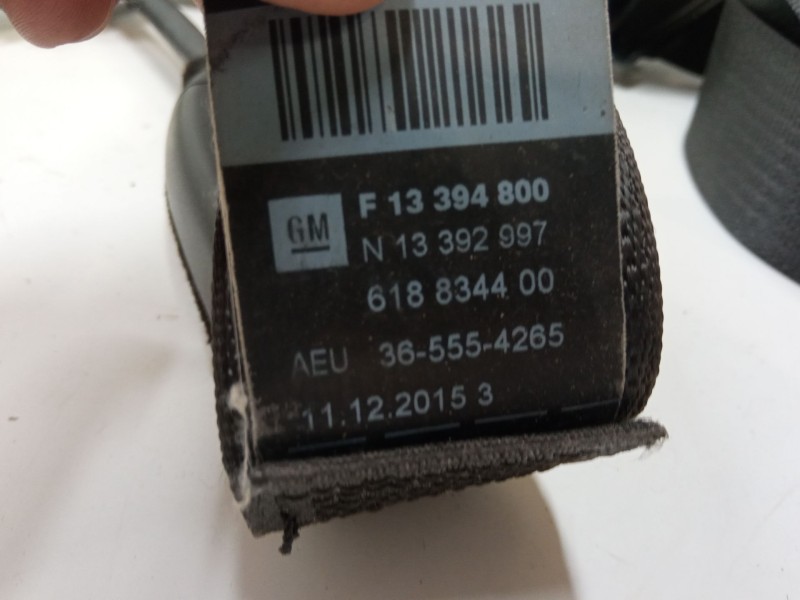 Recambio de cinturon seguridad delantero derecho para opel zafira tourer c (p12) 1.6 cdti (75) referencia OEM IAM   
