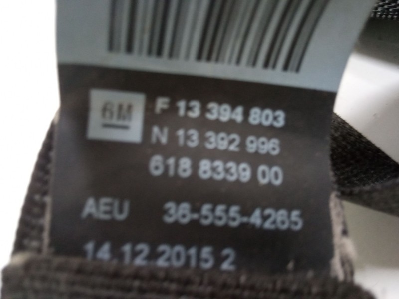 Recambio de cinturon seguridad delantero izquierdo para opel zafira tourer c (p12) 1.6 cdti (75) referencia OEM IAM   