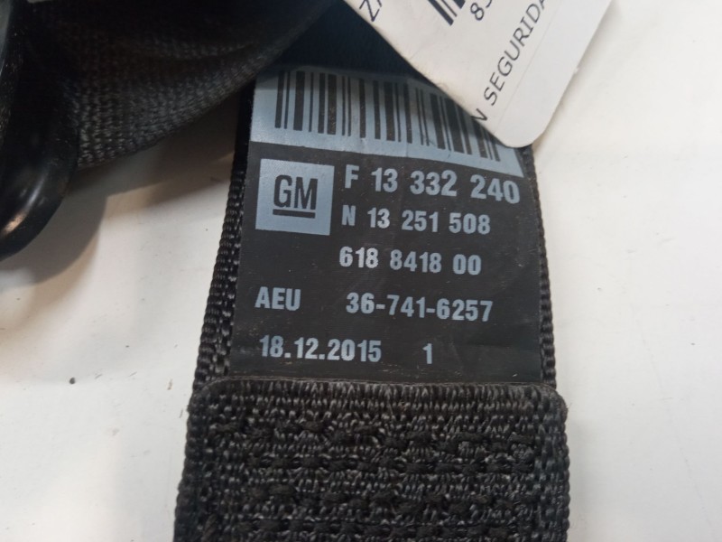 Recambio de cinturon seguridad trasero derecho para opel zafira tourer c (p12) 1.6 cdti (75) referencia OEM IAM   