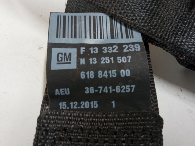 Recambio de cinturon seguridad trasero izquierdo para opel zafira tourer c (p12) 1.6 cdti (75) referencia OEM IAM   