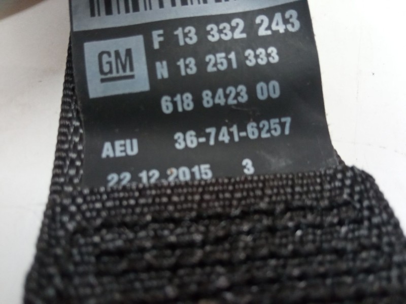 Recambio de cinturon seguridad tercera fila izquierdo para opel zafira tourer c (p12) 1.6 cdti (75) referencia OEM IAM   