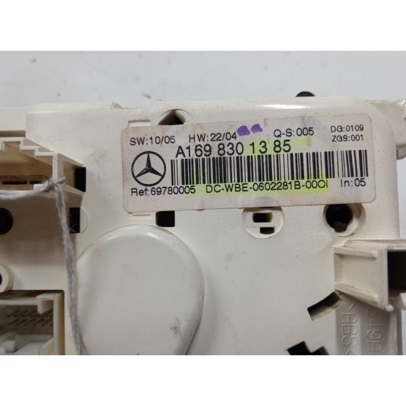Recambio de mando climatizador para mercedes-benz clase a (w169) a 180 cdi (169.007, 169.307) referencia OEM IAM A1698301385  