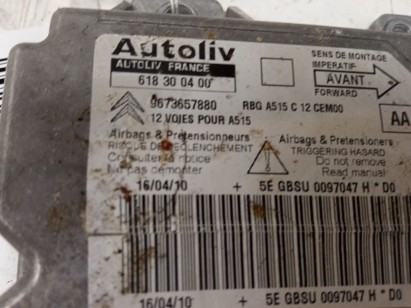 Recambio de centralita airbag para citroën c3 ii (sc_) 1.4 referencia OEM IAM 9673657880 618300400 