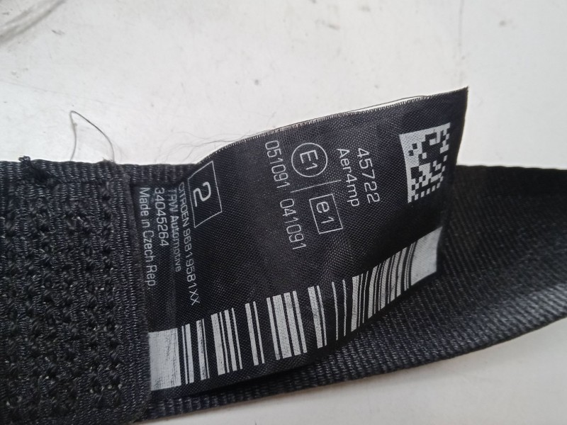 Recambio de cinturon seguridad trasero izquierdo para citroën c3 ii (sc_) 1.4 referencia OEM IAM   