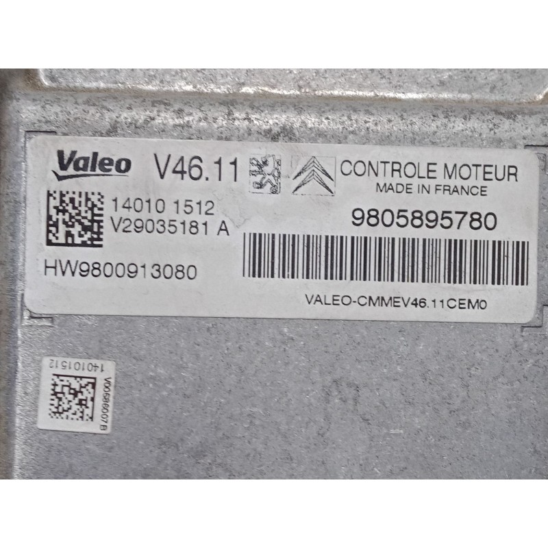 Recambio de centralita motor uce para peugeot 208 i (ca_, cc_) 1.2 vti 82 referencia OEM IAM 9805895780 9800913080 V29035181 A