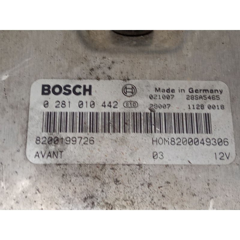 Recambio de centralita motor uce para renault scénic i monospace (ja0/1_, fa0_) 1.9 dti (ja1u) referencia OEM IAM 8200199726 028