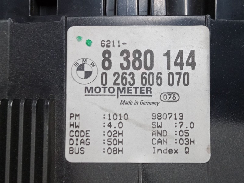 Recambio de cuadro instrumentos para bmw bmw 320 i referencia OEM IAM 8380144 0263606070 