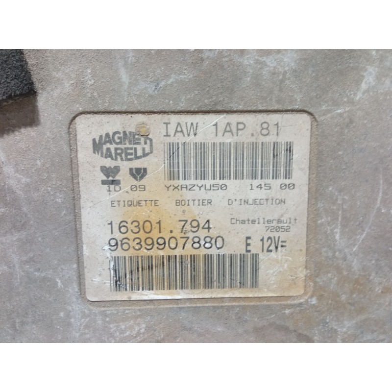 Recambio de centralita motor uce para peugeot 206 hatchback (2a/c) 1.4 i referencia OEM IAM 9639907880  