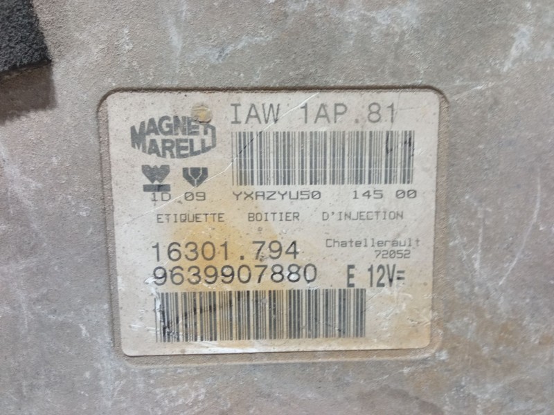 Recambio de centralita motor uce para peugeot 206 hatchback (2a/c) 1.4 i referencia OEM IAM 9639907880  