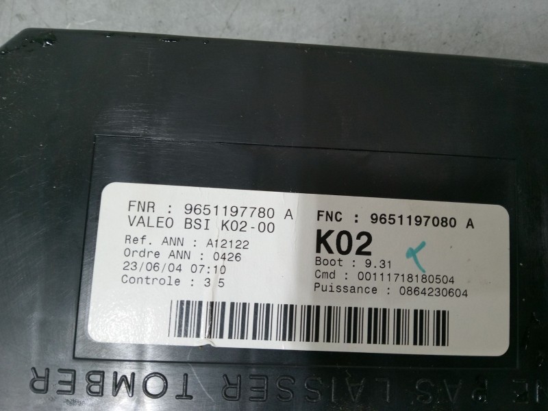 Recambio de bsi para peugeot 307 (3a/c) 1.4 16v referencia OEM IAM 9651197780 9651197080 