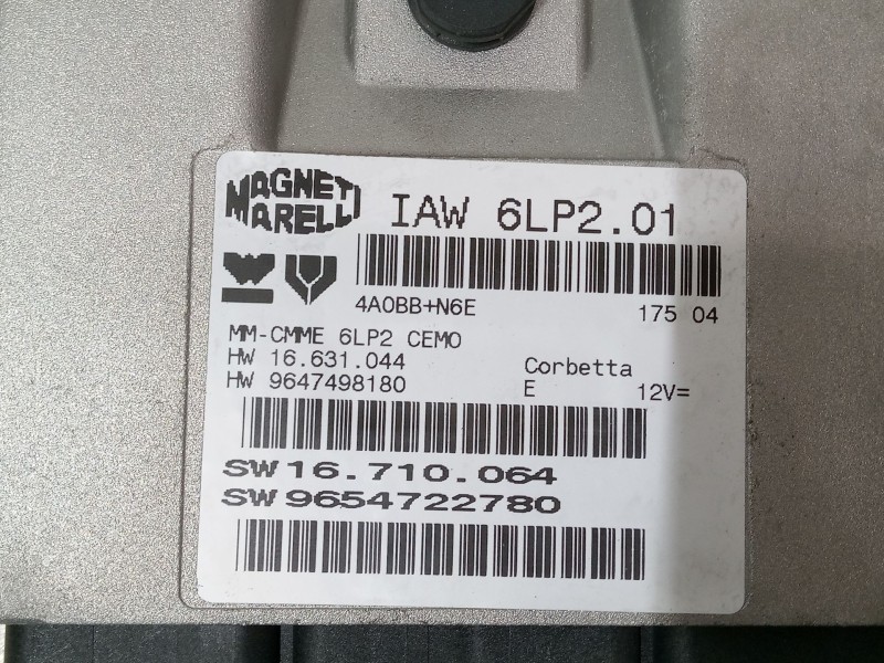 Recambio de centralita motor uce para peugeot 307 (3a/c) 1.4 16v referencia OEM IAM 9654722780  