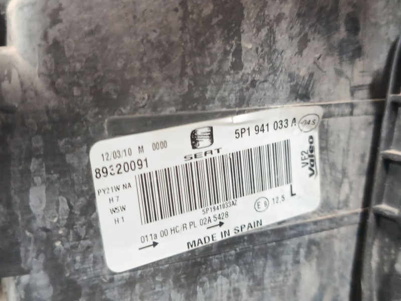 Recambio de faro izquierdo para seat altea (5p1) 1.4 tsi referencia OEM IAM 5P1941033A  