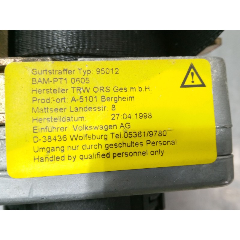 Recambio de cinturon seguridad trasero izquierdo para volkswagen passat b3/b4 (3a2, 35i) 1.9 tdi referencia OEM IAM   