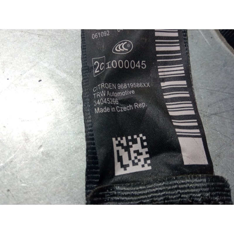 Recambio de cinturon seguridad trasero central para citroën c3 ii (sc_) 1.0 vti 68 referencia OEM IAM   