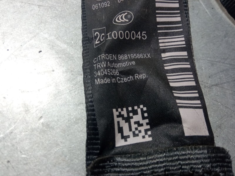 Recambio de cinturon seguridad trasero central para citroën c3 ii (sc_) 1.0 vti 68 referencia OEM IAM   