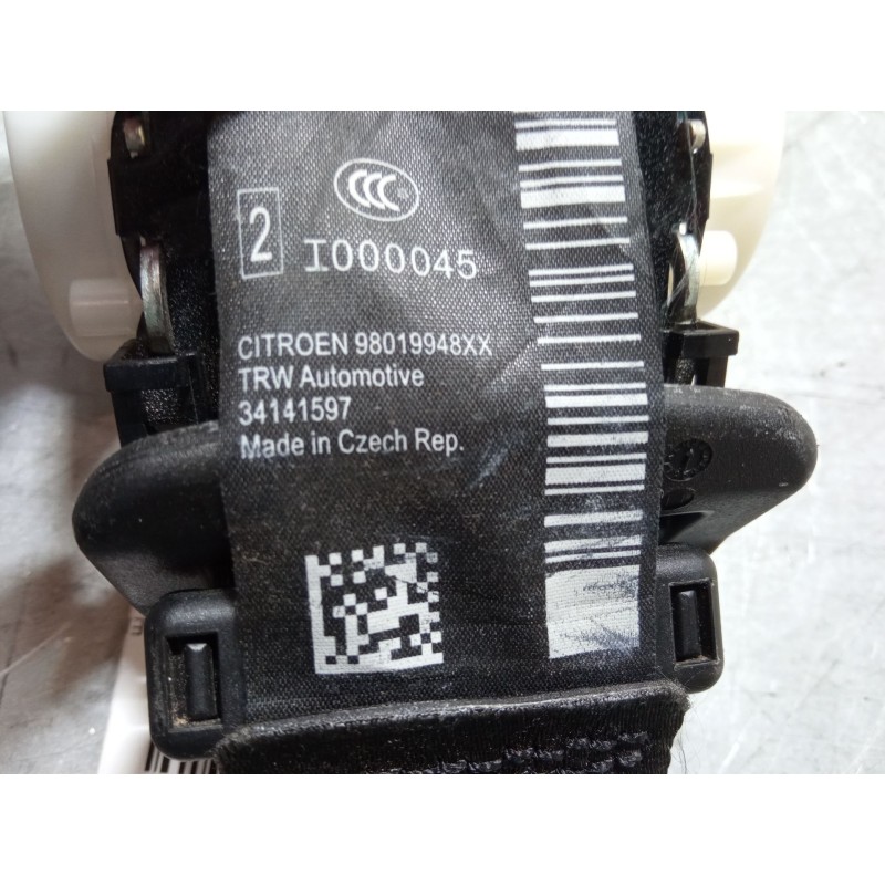 Recambio de cinturon seguridad trasero derecho para citroën c3 ii (sc_) 1.0 vti 68 referencia OEM IAM   