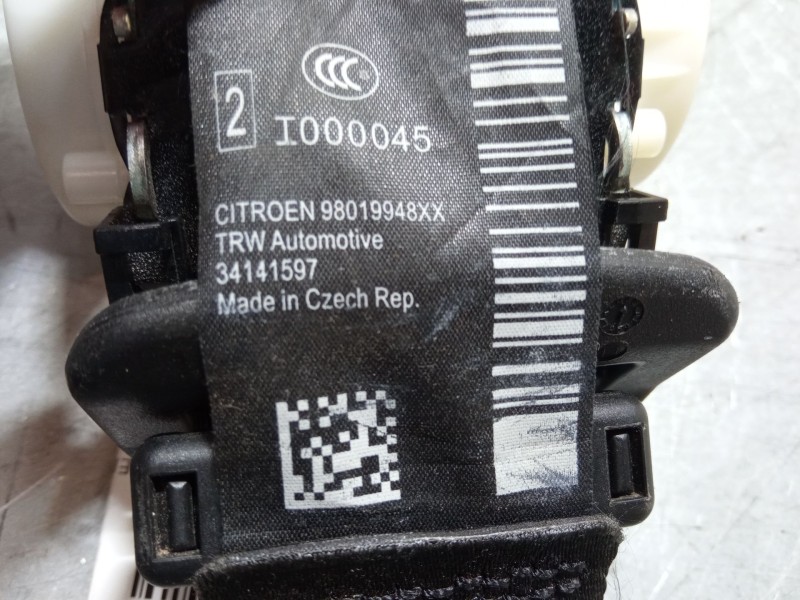 Recambio de cinturon seguridad trasero derecho para citroën c3 ii (sc_) 1.0 vti 68 referencia OEM IAM   