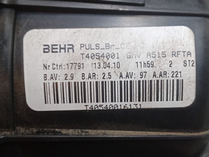 Recambio de motor calefaccion para citroën c3 ii (sc_) 1.4 referencia OEM IAM T40540016131  