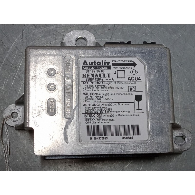 Recambio de centralita airbag para renault scénic ii (jm0/1_) 1.6 16v (jm1r) referencia OEM IAM 8200412042A 607993600 