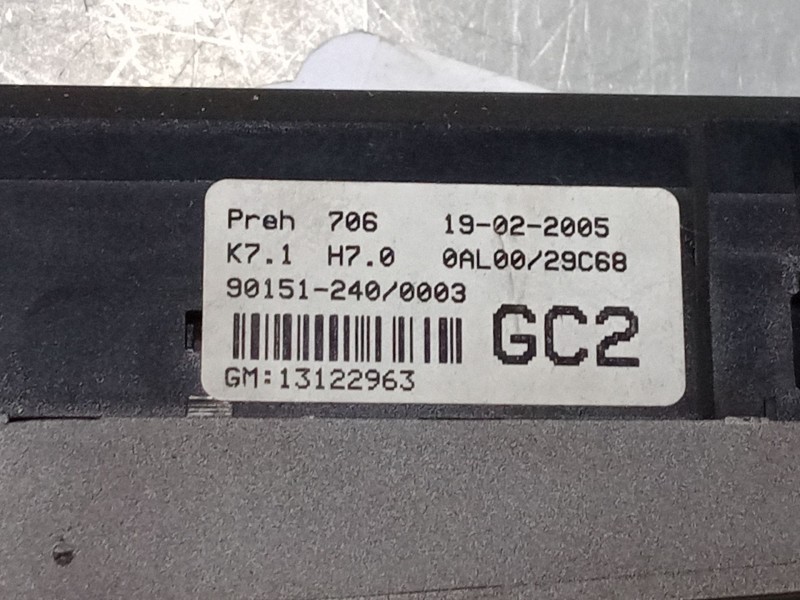 Recambio de mando calefaccion / a/a para opel astra h (a04) 2.0 turbo (l48) referencia OEM IAM 13122963  