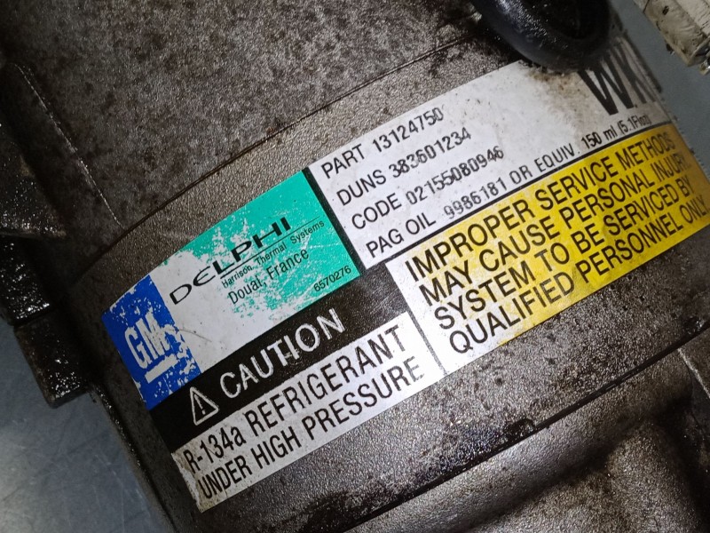 Recambio de compresor a/a para opel astra h (a04) 2.0 turbo (l48) referencia OEM IAM 13124750  