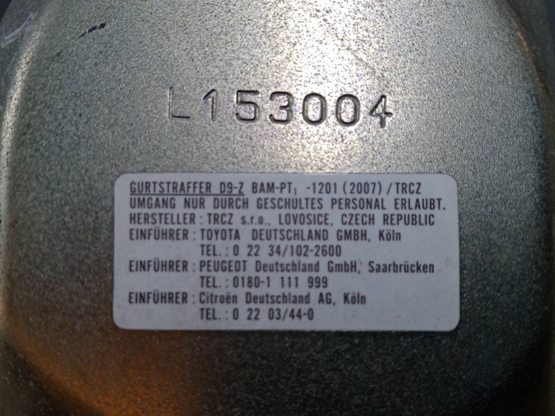 Recambio de cinturon seguridad delantero derecho para citroën c1 (pm_, pn_) 1.0 referencia OEM IAM   