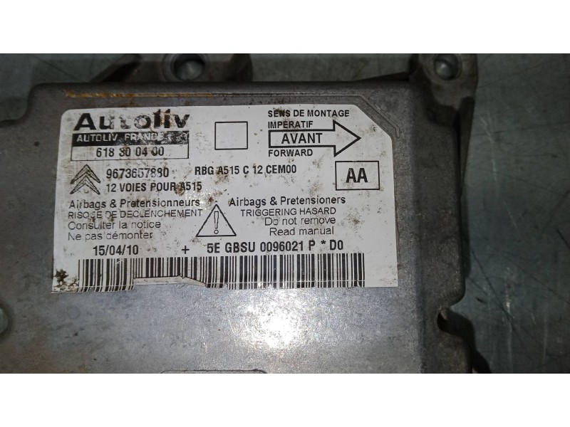 Recambio de centralita airbag para citroën c3 ii (sc_) 1.4 referencia OEM IAM 9673657880 618300400 