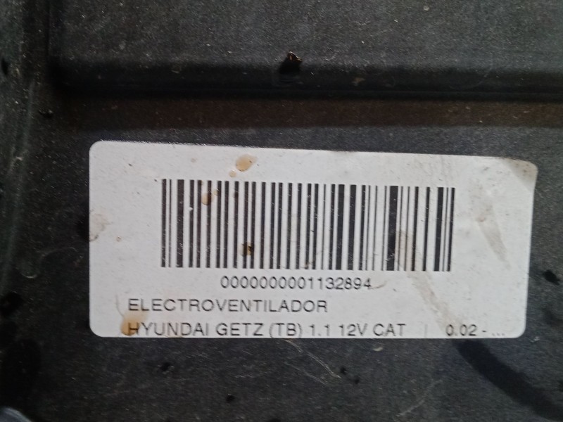 Recambio de electroventilador para hyundai getz (tb) 1.1 referencia OEM IAM   
