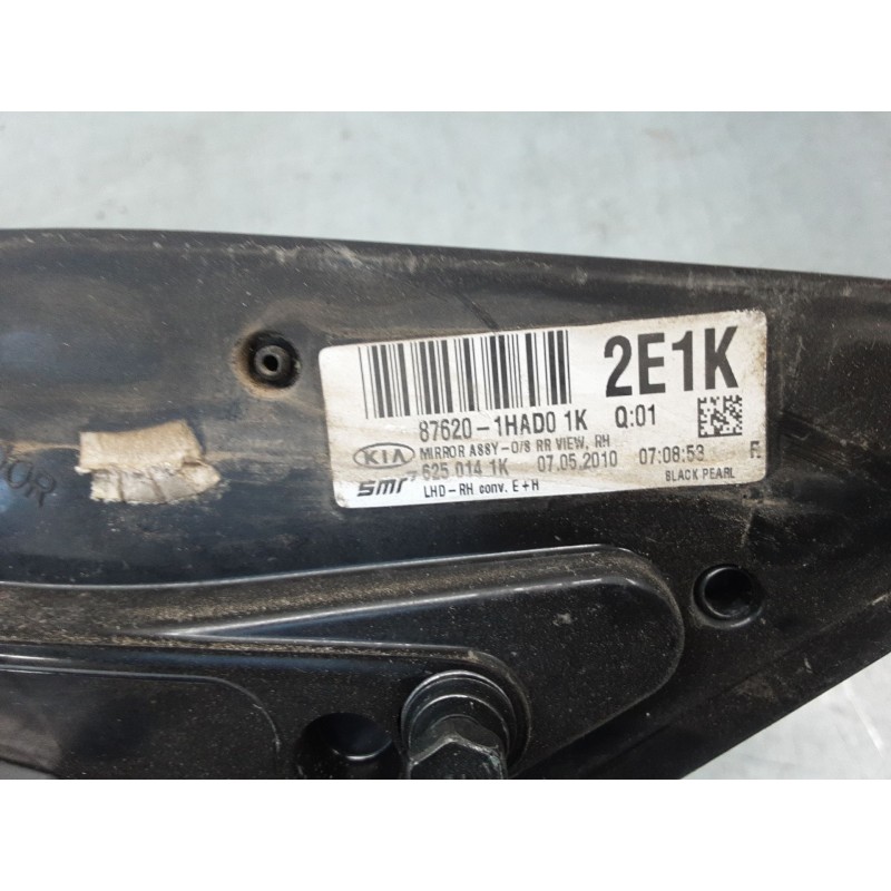 Recambio de retrovisor electrico derecho para kia cee´d hatchback (ed) 1.6 crdi 90 referencia OEM IAM 876201HAD0  