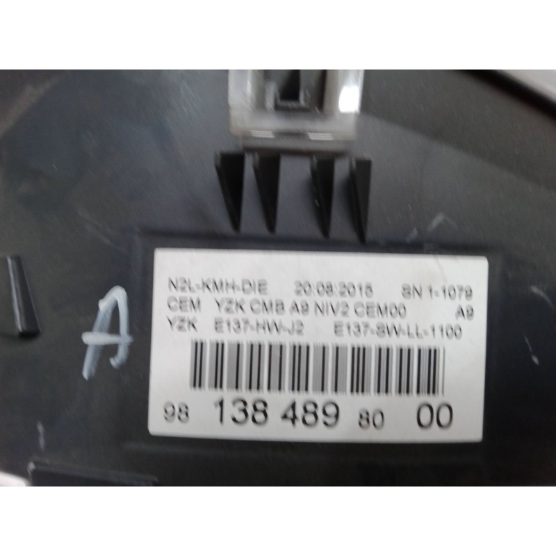 Recambio de cuadro instrumentos para peugeot 208 i (ca_, cc_) 1.6 hdi / bluehdi 75 referencia OEM IAM 9813848980  