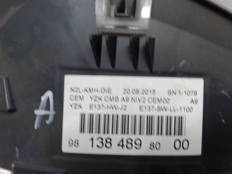 Recambio de cuadro instrumentos para peugeot 208 i (ca_, cc_) 1.6 hdi / bluehdi 75 referencia OEM IAM 9813848980  